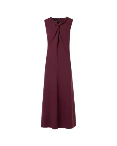 Akris Sleeveless Twisted Knot Wool Double-Face Midi Dress | Thumbnail 1