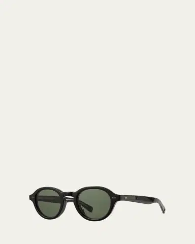 Garrett Leight Men's Flipper Acetate Round Sunglasses | Thumbnail 2 Garrett Leight Men's Flipper Acetate Round Sunglasses | Thumbnail 2