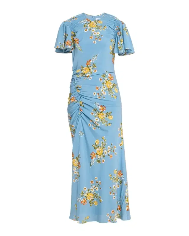 Veronica Beard Huntleigh Floral Midi Dress
