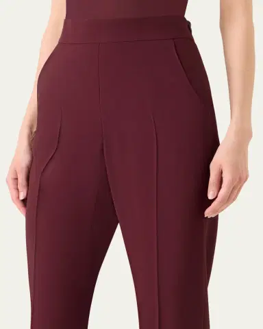 Akris Viscose-Crepe Tapered Leg Ankle Cuffed Pants | Thumbnail 5 Akris Viscose-Crepe Tapered Leg Ankle Cuffed Pants | Thumbnail 5