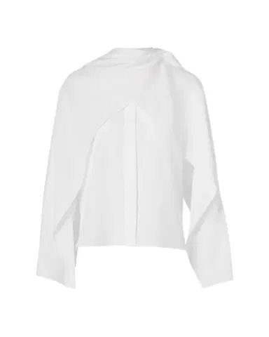 Akris Silk Crepe Sleeve Panel Button-Down Blouse | Thumbnail 1