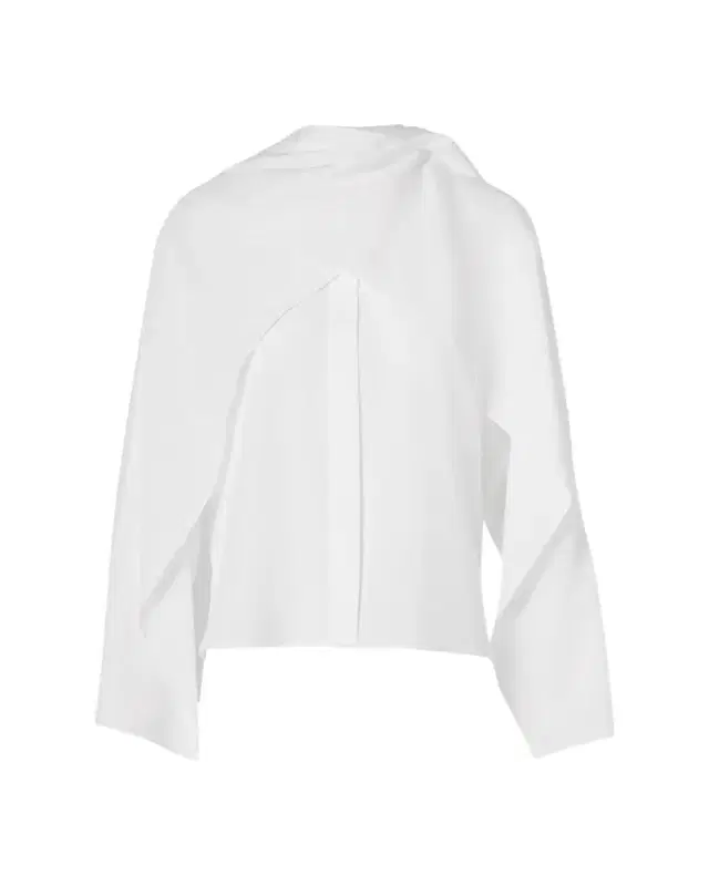 Akris Silk Crepe Sleeve Panel Button-Down Blouse