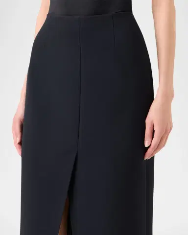 Akris Wool Double-Face Slit Midi Pencil Skirt | Thumbnail 5 Akris Wool Double-Face Slit Midi Pencil Skirt | Thumbnail 5