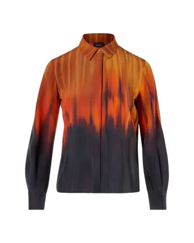 Akris Fuego Silk Crepe Button-Down Blouse | Thumbnail 1