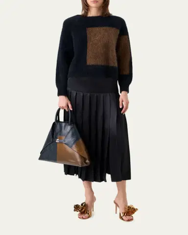 Akris Ai Medium Colorblock Leather Tote Bag | Thumbnail 3