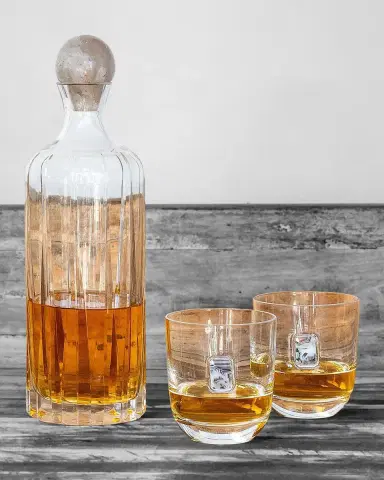 Anna New York Elevo Crystal & Agate Decanter | Thumbnail 2 Anna New York Elevo Crystal & Agate Decanter | Thumbnail 2