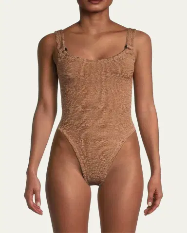 Hunza G Domino One-Piece Swimsuit | Thumbnail 4 Hunza G Domino One-Piece Swimsuit | Thumbnail 4