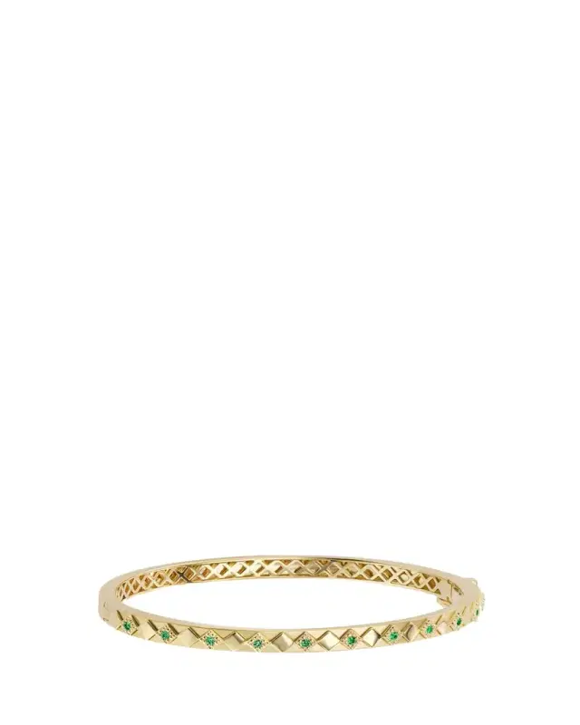 Orly Marcel 18K Ajna Bangle with Emeralds