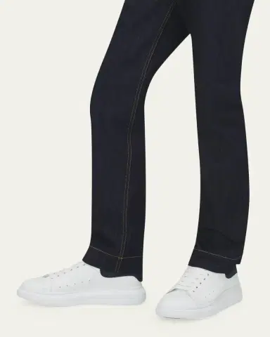 Alexander McQueen Men's Leather and Suede Oversized Sneakers | Thumbnail 2