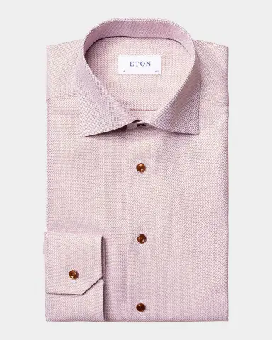 Eton Men 's Classic-Fit Cotton Textured Dress Shirt | Thumbnail 3 Eton Men 's Classic-Fit Cotton Textured Dress Shirt | Thumbnail 3