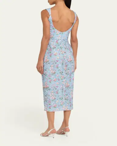 Markarian Marla Floral-Lace Wrap Midi Dress | Thumbnail 3 Markarian Marla Floral-Lace Wrap Midi Dress | Thumbnail 3