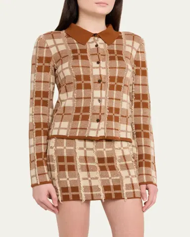 Guest In Residence Fringe Plaid Elle Shirt | Thumbnail 4 Guest In Residence Fringe Plaid Elle Shirt | Thumbnail 4