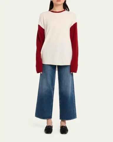 Guest In Residence Baseball Oversized Cashmere Sweater | Thumbnail 2 Guest In Residence Baseball Oversized Cashmere Sweater | Thumbnail 2