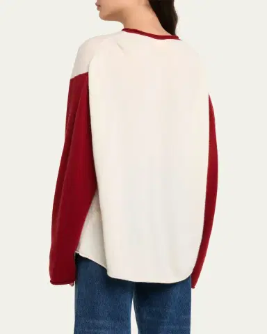 Guest In Residence Baseball Oversized Cashmere Sweater | Thumbnail 3 Guest In Residence Baseball Oversized Cashmere Sweater | Thumbnail 3