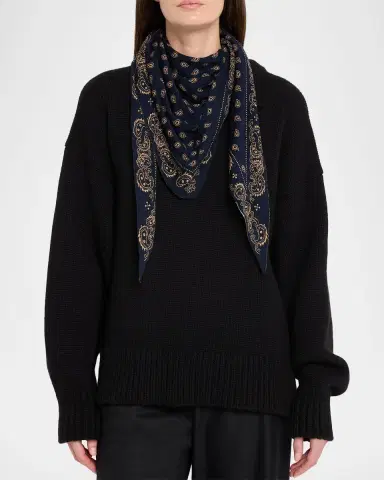 Guest In Residence The Wild Rag Silk-Blend Scarf | Thumbnail 3