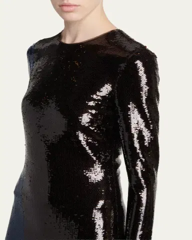 Tom Ford Sequined Long-Sleeve Midi Dress | Thumbnail 5