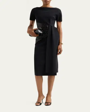 Chiara Boni La Petite Robe Sedva Sequin-Embellished Sheath Midi Dress | Thumbnail 2 Chiara Boni La Petite Robe Sedva Sequin-Embellished Sheath Midi Dress | Thumbnail 2