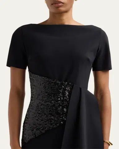 Chiara Boni La Petite Robe Sedva Sequin-Embellished Sheath Midi Dress | Thumbnail 3 Chiara Boni La Petite Robe Sedva Sequin-Embellished Sheath Midi Dress | Thumbnail 3