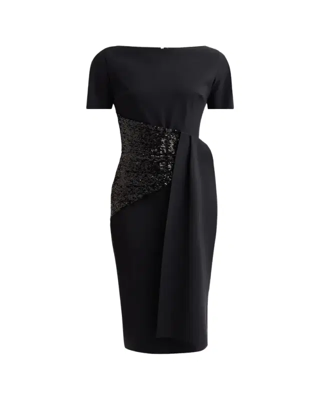 Chiara Boni La Petite Robe Sedva Sequin-Embellished Sheath Midi Dress
