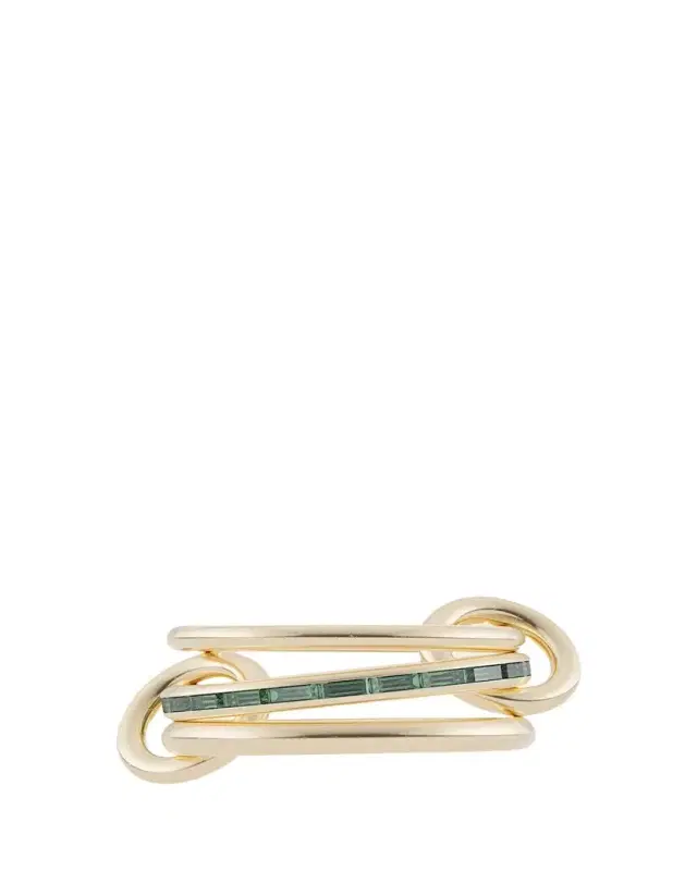Spinelli Kilcollin Pyrus 18K Yellow Gold Ring with Baguette Emeralds