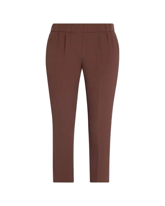 Brunello Cucinelli Silk Crepe Slim-Leg Ankle Pull-On Pants