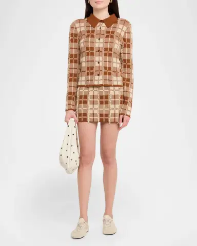 Guest In Residence Fringe Plaid Mini Skirt | Thumbnail 2