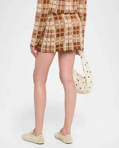 Guest In Residence Fringe Plaid Mini Skirt | Thumbnail 3