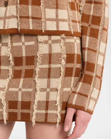 Guest In Residence Fringe Plaid Mini Skirt | Thumbnail 5