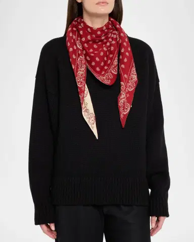Guest In Residence The Wild Rag Silk-Blend Scarf | Thumbnail 3