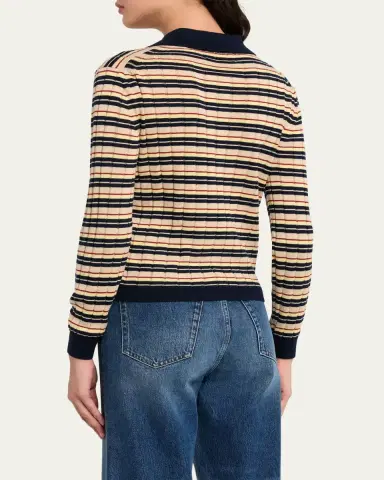 Guest In Residence Striped Track Polo | Thumbnail 3
