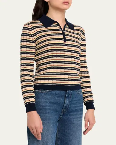 Guest In Residence Striped Track Polo | Thumbnail 4