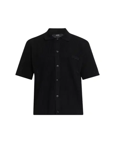 AMIRI Men's Crochet-Knit Mesh Cotton Shirt | Thumbnail 1