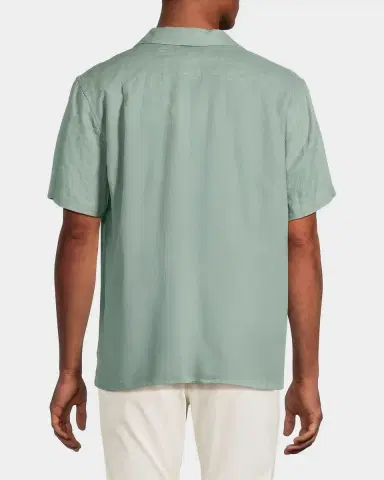 Onia Men's Linen Pintuck Camp Shirt | Thumbnail 3