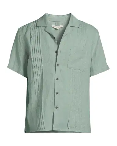Onia Men's Linen Pintuck Camp Shirt | Thumbnail 1