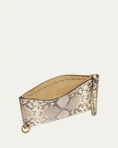 Chloe Spin Python-Embossed Leather Pouch Bag | Thumbnail 4