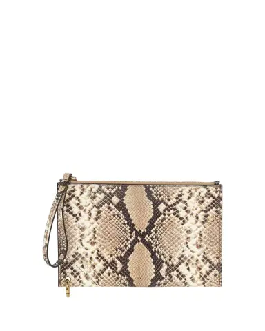 Chloe Spin Python-Embossed Leather Pouch Bag | Thumbnail 1