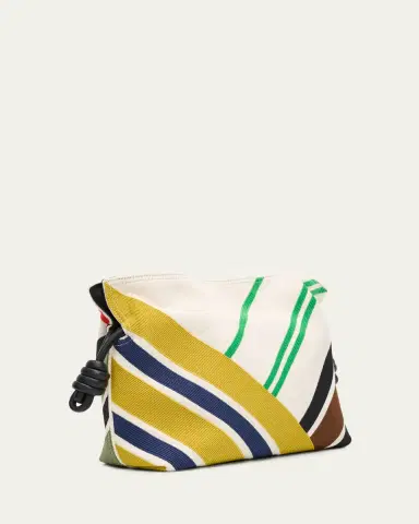 Loewe Flamenco Woven Striped Clutch Bag | Thumbnail 2 Loewe Flamenco Woven Striped Clutch Bag | Thumbnail 2