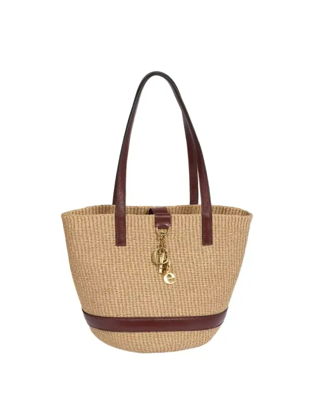 Chloe Charms Hand-Woven Basket Bag