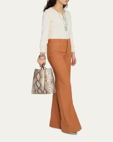 Chloé Spin Python-Embossed Leather Tote Bag | Thumbnail 2