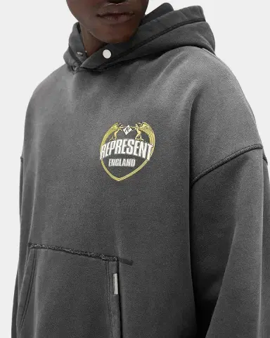 Represent Men's Legacy Represent Angel Border Logo Cotton Hoodie | Thumbnail 6 Represent Men's Legacy Represent Angel Border Logo Cotton Hoodie | Thumbnail 6