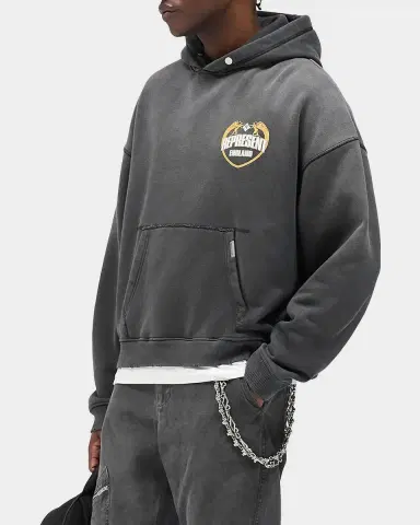 Represent Men's Legacy Represent Angel Border Logo Cotton Hoodie | Thumbnail 7 Represent Men's Legacy Represent Angel Border Logo Cotton Hoodie | Thumbnail 7