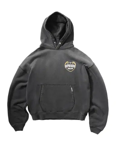 Represent Men's Legacy Represent Angel Border Logo Cotton Hoodie | Thumbnail 1 Represent Men's Legacy Represent Angel Border Logo Cotton Hoodie | Thumbnail 1