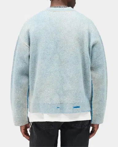 Represent Legacy Fade Out Reversible Knit Crewneck Sweater | Thumbnail 3 Represent Legacy Fade Out Reversible Knit Crewneck Sweater | Thumbnail 3