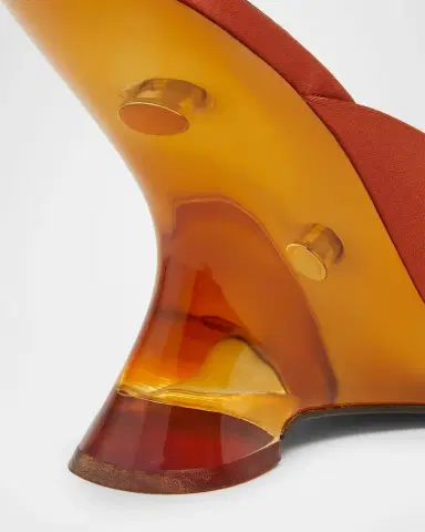 Dries Van Noten 100mm Satin Wedge Mules | Thumbnail 5 Dries Van Noten 100mm Satin Wedge Mules | Thumbnail 5