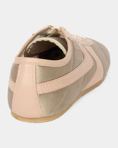 Dries Van Noten Slim Satin & Leather Low-Top Sneakers | Thumbnail 2 Dries Van Noten Slim Satin & Leather Low-Top Sneakers | Thumbnail 2