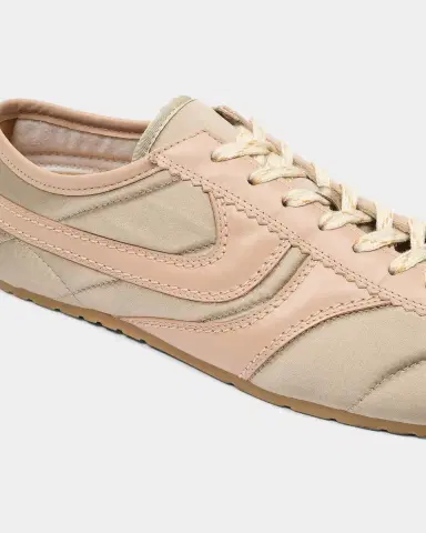 Dries Van Noten Slim Satin & Leather Low-Top Sneakers | Thumbnail 3 Dries Van Noten Slim Satin & Leather Low-Top Sneakers | Thumbnail 3