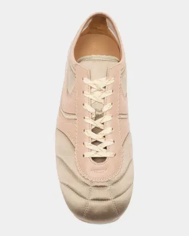 Dries Van Noten Slim Satin & Leather Low-Top Sneakers | Thumbnail 4 Dries Van Noten Slim Satin & Leather Low-Top Sneakers | Thumbnail 4