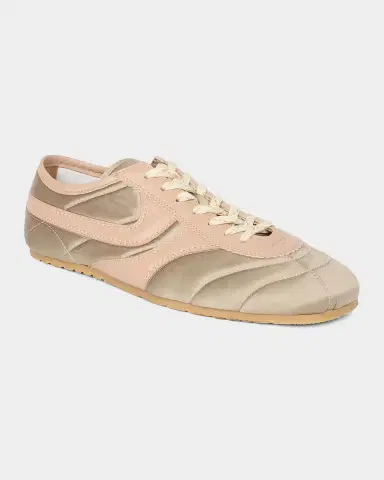 Dries Van Noten Slim Satin & Leather Low-Top Sneakers | Thumbnail 5 Dries Van Noten Slim Satin & Leather Low-Top Sneakers | Thumbnail 5