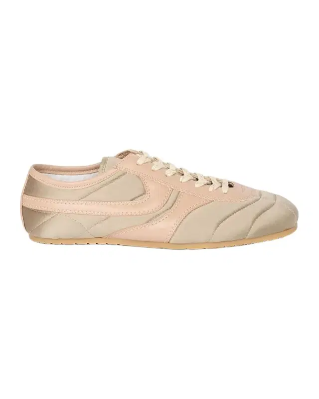 Dries Van Noten Slim Satin & Leather Low-Top Sneakers