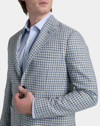 Sartorio Men's Gingham Wool-Blend Sport Coat | Thumbnail 3
